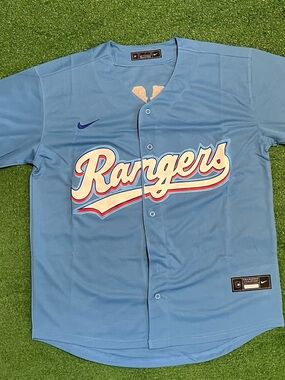 Texas Rangers Corey Seager Baby Blue Jersey